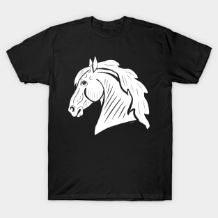 White horse head T-Shirt